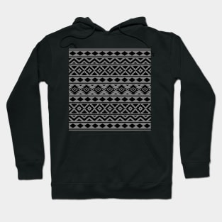 Aztec Essence Pattern Black on Gray Hoodie